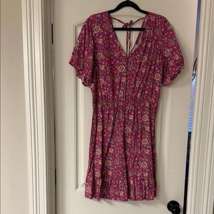 LOFT Pink Floral Mini Dress